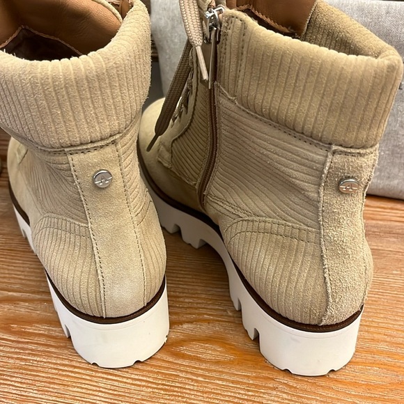 AQUATALIA Myla Corduroy / Leather Suede Combat Boots - Size 9.5 - Picture 7 of 13